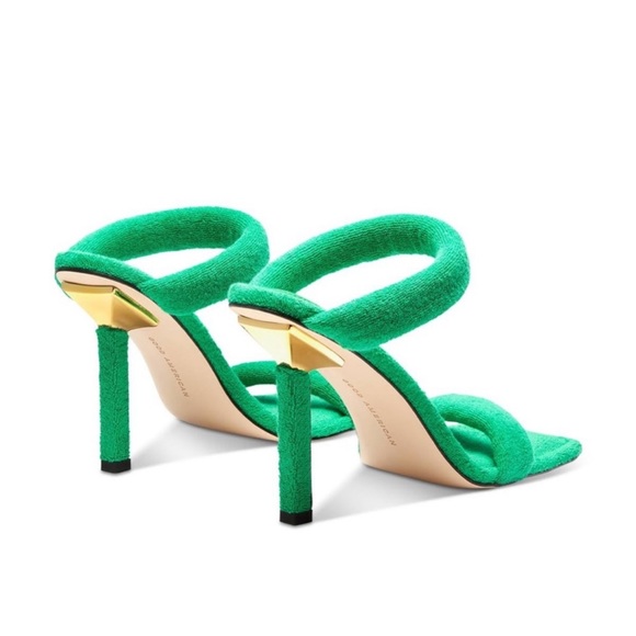 NIB Good American Terry Cloth Slip-On High Heeled Shoes - Picture 3 of 8